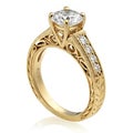 3D Golden Wedding Engagement Commitment Ring Royalty Free Stock Photo