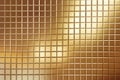 3D golden yellow metallic, pattern, symmetrical and geometric abstract shapes on textured Background. Royalty Free Stock Photo