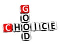 3D Good Choice Crossword Royalty Free Stock Photo