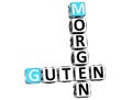 3D Good Morning In German Language Crossword Royalty Free Stock Photo