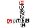 3D Good Morning In German Language Crossword Royalty Free Stock Photo