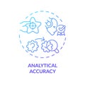 Thin line simple gradient analytical accuracy icon concept Royalty Free Stock Photo