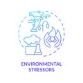 Thin line gradient environmental stressors icon concept Royalty Free Stock Photo