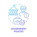 2D gradient government policies thin line concept