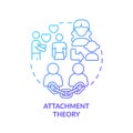 2D gradient icon attachment theory concept Royalty Free Stock Photo