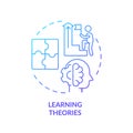 2D gradient icon learning theories concept