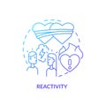 2D gradient icon reactivity concept Royalty Free Stock Photo