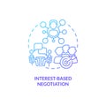 2D gradient interest based negotiation icon concept Royalty Free Stock Photo
