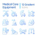 2D gradient medical equipment icons pack Royalty Free Stock Photo