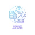 2D gradient resource allocation icon concept