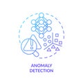 2D gradient thin linear icon anomaly detection concept