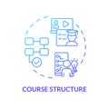 2D gradient thin linear icon course structure concept Royalty Free Stock Photo