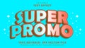 3d Gradient Super Promo Editable Text Effect Design Template, Effect Saved In Graphic Style Royalty Free Stock Photo