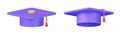 3d Graduation cap icon Royalty Free Stock Photo