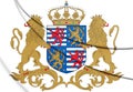 3D Grand Duke of Luxembourg coat of arms. Royalty Free Stock Photo