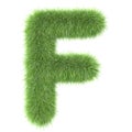 3d Grass creative cartoon nature decorative letter F