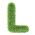 3d Grass creative cartoon nature decorative letter L