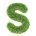 3d Grass creative cartoon nature decorative letter S
