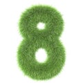 3d Grass creative cartoon nature decorative number 8