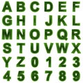 3d Grass letters and numbers