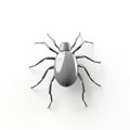 3d Gray Bug With Liquid Metal Style - Halloween Inspired Royalty Free Stock Photo