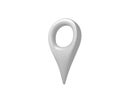 3D gray map pointer. 3D rendering Royalty Free Stock Photo
