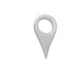 3D gray map pointer. 3D rendering Royalty Free Stock Photo