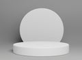 3d gray stage background product display podium scene. grey background 3d render 3d Stage showcase on display ,