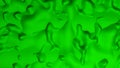 3D green background of bulges on a flat surface. Smooth relief forms soft shadows and curves. 3D rendering of abstract biological