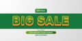 3d green big sale editable text effect. eps vector file. super mega promotion discount poster banner Royalty Free Stock Photo