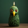3d Green Bird Candle: A Festive Eco-kinetic Artwork Inspired By Polixeni Papapetrou Royalty Free Stock Photo