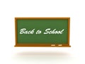 3D green chalk board with back to school written on it