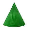 3D Green Cone. Isolated on white background