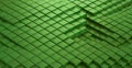 3d green geometrical cubes minecraft landscape abstract background