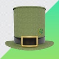 3d green hat for st patrick`s day rendering., clipping paht