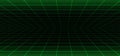 3d green matrix line wire grid space background Royalty Free Stock Photo