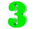 3d green number 3 EXPLANATION word isolated on white background 3d renderingon white background 3d rendering