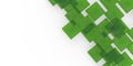 3D green plane Cubes groupd stairs puzzle isolated on white background Royalty Free Stock Photo
