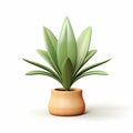 3D green plant model , 3d icon, green plant