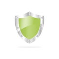 3D Green security shield Royalty Free Stock Photo