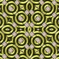 3d green steel geometric fractal pattern Royalty Free Stock Photo