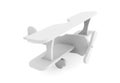 3d Grey toy airoplane