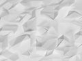 3d grey white background texture simulating a rectangular sheet of crumpled white paper. Geometric 3d illustration Royalty Free Stock Photo