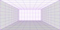 3d Grid perspective room in technology style. Royalty Free Stock Photo