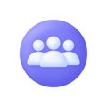 3D Group of business people icon. Leadership concept. Social network, connect, link, community, team, group, business Royalty Free Stock Photo