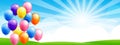 3D group of a realistic colorful balloon 001 Royalty Free Stock Photo