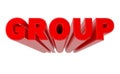 3D GROUP word on white background 3d rendering Royalty Free Stock Photo