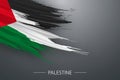 3d grunge brush stroke flag of Palestine