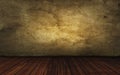 3D grunge room interior with old wooden floor Royalty Free Stock Photo