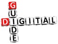 3D Guide Digital Crossword Royalty Free Stock Photo